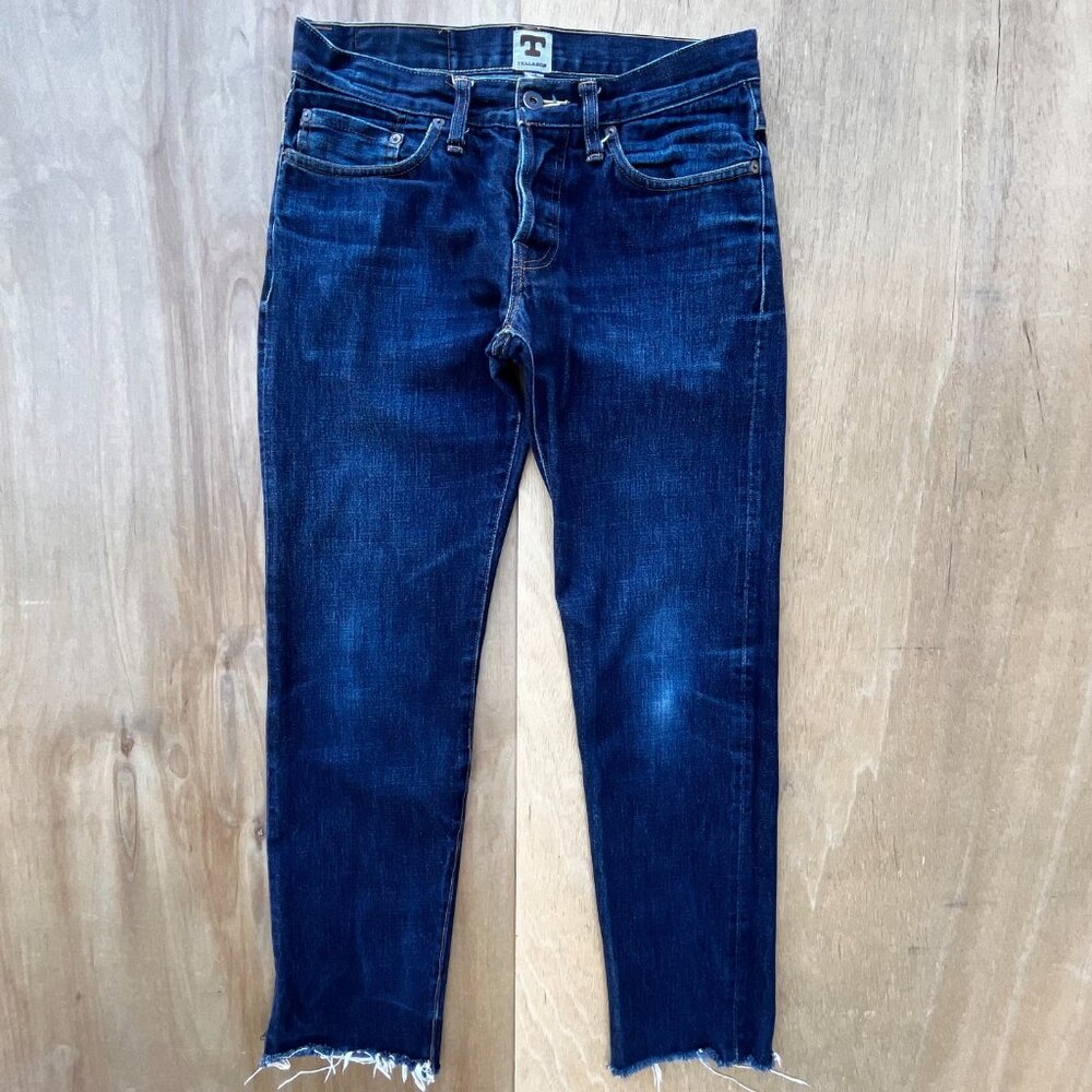 TELLASON JOHN GRAHAM MELLOR SLIM STRAIGHT BUTTON FLY JEANS WOMEN’S sz 29 USA